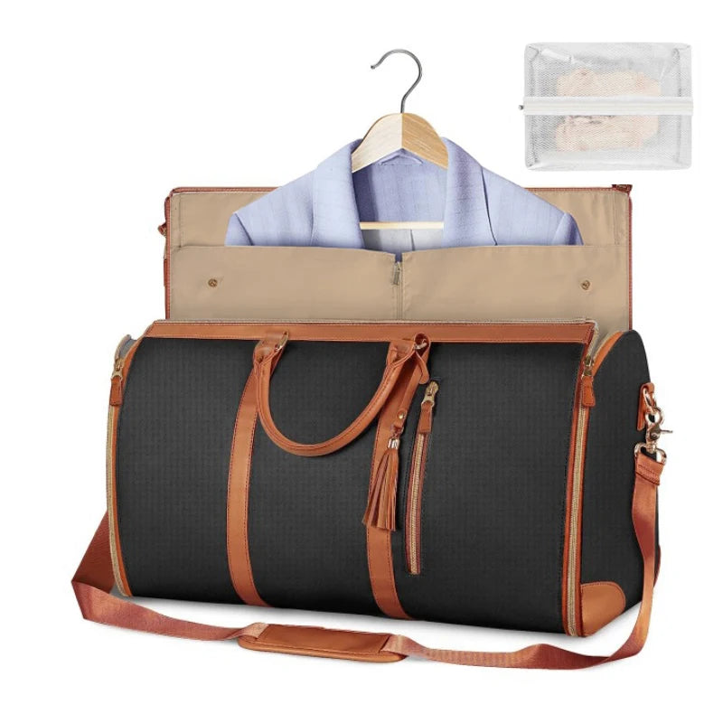 Chic Foldable Leather Duffel Bag™