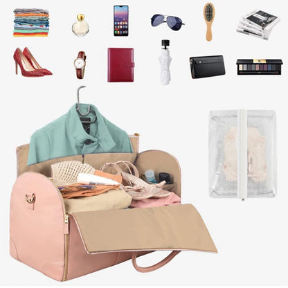 Chic Foldable Leather Duffel Bag™